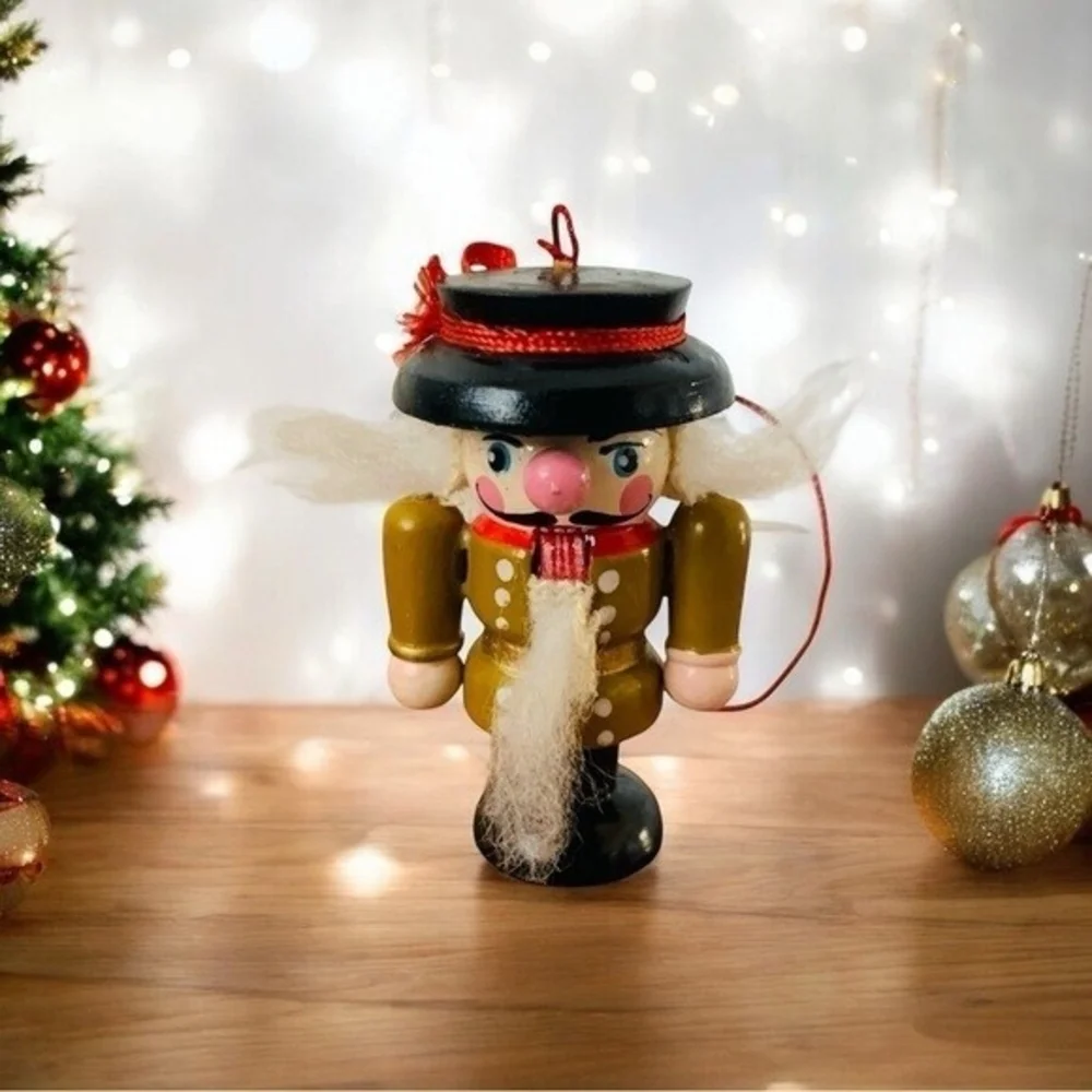 Vintage Goebel Nutcracker Prince Wood Ornament 2.5
